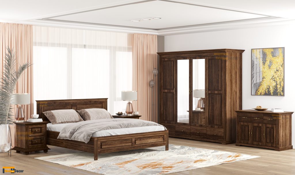 Massive wood of the louis bedroom, lime wood, 2 nipple