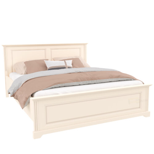 Darius bed cream, solid lime wood