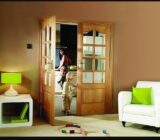 Double internal wooden doors
